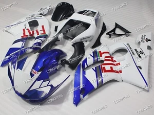 Kit de carenado de carrocería molde de inyección ABS blanco azul Fiat YZF R6 1998-2002 - Imagen 1 de 9
