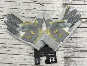 Under Armour UA Clean Up Batting Gloves Men's Large White Gray Culture NEW - Bild 1 von 5