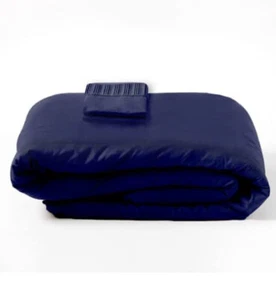 Wyndon Queen Bamboo Duvet Cover Set, Soft And Silky Navy Blue - Picture 1 of 8