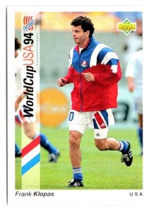 FRANK KLOPAS 1993 UPPER DECK WORLD CUP PREVIEW ENGLISH/SPANISH #27 USA