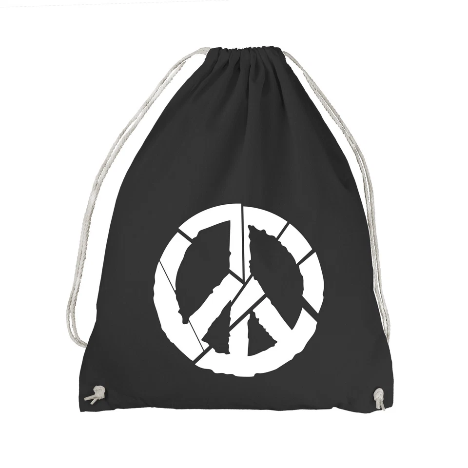 Peace Turnbeutel - Hippie Frieden Summer 69 Love Rock 60´s 70´s - Bild 1 von 1
