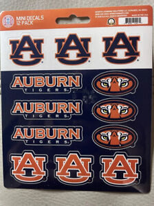 Lot Of 5 NCAA Auburn Tigers Mini Decal Set 12 Pack Stickers 60 Total MSRP $75