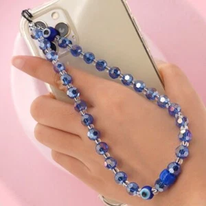 Gifts Mobile Strap Evil Eye Anti-Lost Rope Beaded Chain Pearl Phone Chains - Zdjęcie 1 z 16