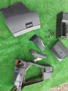 BMW E34 5-Series Black Front Center Console ASC+T Riser Wood Trim glove box - Picture 1 of 3