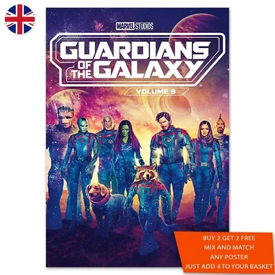 Guardians of The Galaxy Volume 3 Poster A5 A4 A3 A2 A1 Maxi Wall Art Print -2215 - Image 1 of 2
