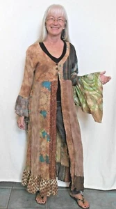 GYPSY Jacket - JAYLI Nepal Hippie BOHEMIAN STYLE Long Flowing FAIR TRADE - Imagen 1 de 8