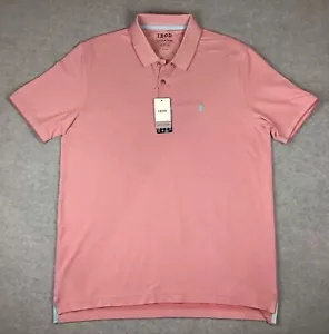 IZOD New Men's Advantage Performance Stretch Flex Golf Polo Shirt Large Pink - Picture 1 of 11
