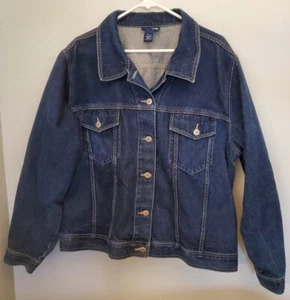 Venezia Women's Denim Jacket Size 26/28 Blue Jean 100% Cotton - Picture 1 of 13
