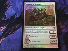 MTG RISE OF THE ELDRAZI * Student of Warfare (foil) - Condition: Good