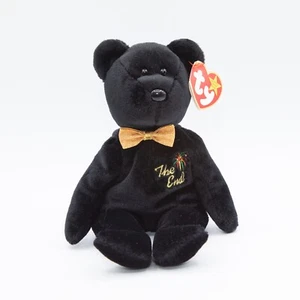 Ty Beanie Babies ""The End"" - Y2K Bär Plüschtier Kuscheltier schwarz - 1999 - Bild 1 von 4