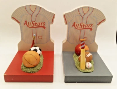 Sports Bookends Kids All Star Basketball Soccer Baseball Football - Image 1 of 4