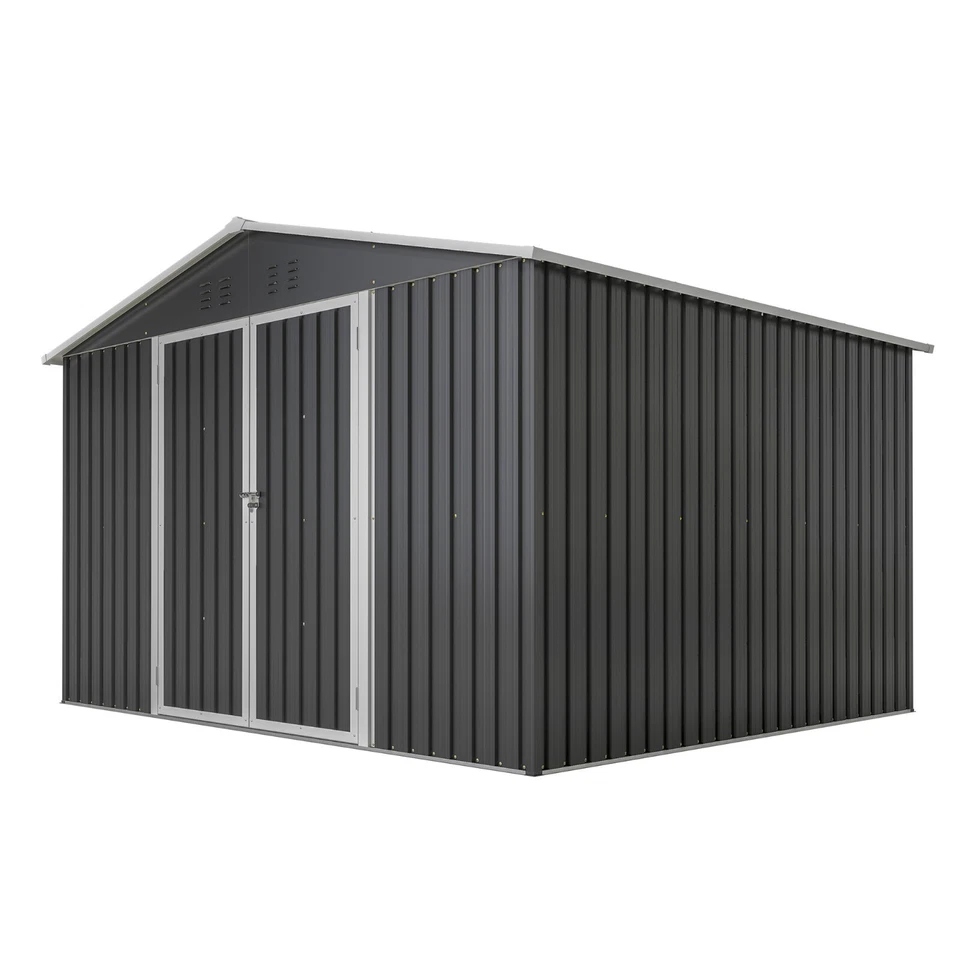 Gartenhaus Gerätehaus Geräteschuppen Metall Pultdach Satteldach incl. Fundament - Bild 1 von 4