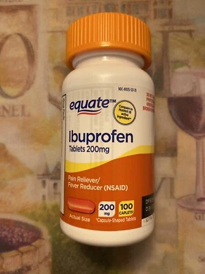 Comprimidos Equate Ibuprofeno 200mg 100 Comprimidos. Reductor de dolor/fiebre. Caduca 03/2026. Foto 1 de 4