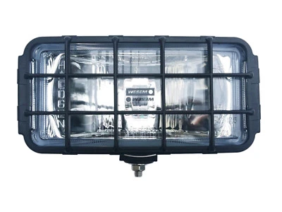 Fernscheinwerfer Zusatzscheinwerfer Halogen Chrom 195x95x88 Schutzgitter 12 24V  - Bild 1 von 4