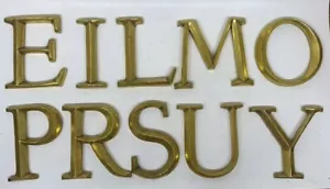(1) Ballard Design 4.5” 3D Gold Letter Initials Typesetter Plaques (EILMOPRSY) - Picture 1 of 21