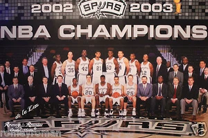 2003 San Antonio Spurs Champs Duncan Robinson Parker Ginobil Sprite Promo Poster - Picture 1 of 5