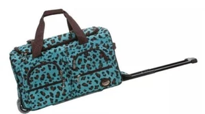 Rockland PRD322-BLUELEOPARD 22 in. ROLLING DUFFLE BAG - BLUELEOPARD - Picture 1 of 1