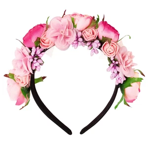 Haarreif Blumen Blumenkranz Haare Haarband Rosen Braut Trachten Haarschmuck Blum - Bild 1 von 6