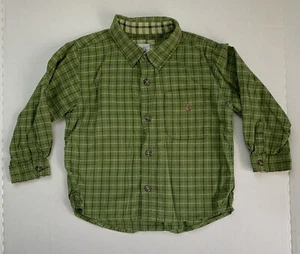 Baby GAP Green Plaid Flannel Long Sleeve Button-Up Shirt Size 2xl 2 yrs - Picture 1 of 4