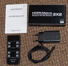 4K HDMI Matrix Switcher 2x2 1080P 3D 2 In 2 Out HDMI Switch Splitter for PS4 UK