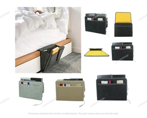 Nachttisch Aufbewahrung Organizer Anti-Rutsch Nachttasche Bett Sofa Seitentasche - Picture 1 of 14