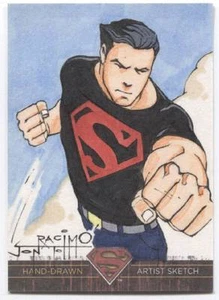 2012 DC Comics Superman The Legend Jon Racimo tarjeta de boceto 1/1 de Cryptozoic SP - Imagen 1 de 1