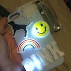 Victoria's Secret PINK Case For iPhone 6/7/8 Light Up Dog Rainbow Happy Face New