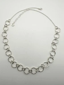 Silpada 925 Sterling Silber Kreis Gliederkette Halskette 20" - Bild 1 von 8