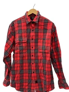 RRL Long Sleeve Shirt L Cotton RED Check - Picture 1 of 5