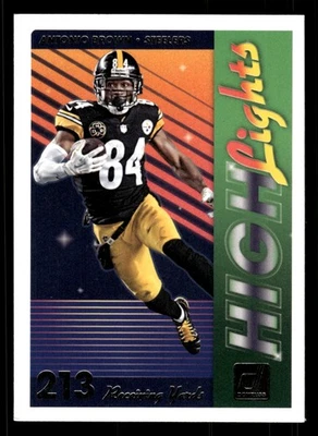 Antonio Brown 2018 Donruss #H-8 Highlights Pittsburgh Steelers - Image 1 of 2