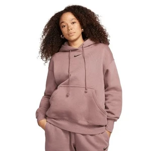 NIKE Womens Center swoosh hoodie Smokey Mauve Size 2X 2021 Model# DV4984 208 - Picture 1 of 12