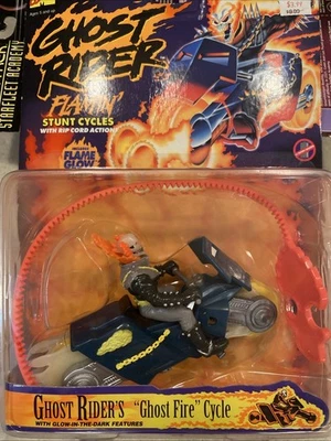 Ghost Rider Flamin' Stunt Cycles Ghost Rider's Ghost Fire Cycle 1995 Toy Biz NUEVO Foto 1 de 4