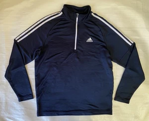 Adidas Golf 1/4 Zip Pullover Jacket Blue Size M Long Sleeve Casual - Picture 1 of 10