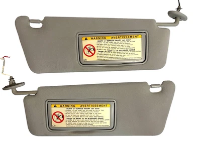 ✅ OEM 2002–2006 Lexus ES300 & ES330 Sun Visor Pair – Gray Cloth, Lighted Mirrors - Image 1 of 4