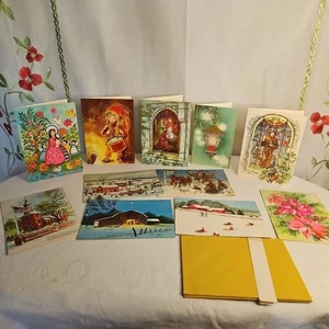 Tarjetas vintage de Navidad -Estudios de artistas famosos - 11 tarjetas 5 sobres sin usar - Imagen 1 de 22