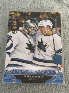 2023-24 Upper Deck Series 1 Ud Canvas Kaapo Kahkonen #C64 Wild San Jose Sharks - Picture 1 of 1