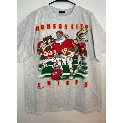 Camiseta de colección 1993 Kansas City Chiefs Looney Tunes Taz AN55792 Foto 1 de 2