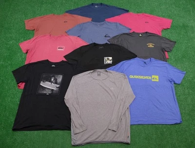 Lot Of 10 T Shirt Quicksilver Surf Tees Size Large Coastal Quiksilver - Image 1 of 3