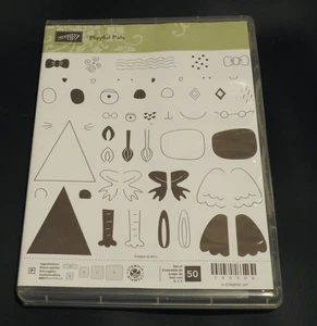 Stampin’ Up playful Pals stamps eyes frog feet 50 piece set paws glasses tail - Picture 1 of 2