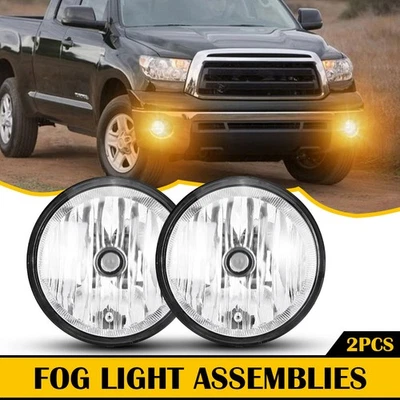 Par de lâmpadas de para-choque de direção para faróis de neblina Toyota Tacoma 2005-2011 2008-15 Sequoia - Imagem 1 de 4