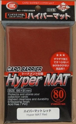 KMC Hyper Matte Sleeves (80-Pack), Red - Image 1 of 3