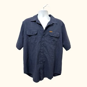 ORVIS Classic Collection Polyester Blue Short Sleeve Button Up Shirt Men XL - Picture 1 of 8