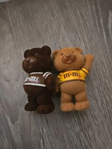 Estatuilla lisa de cacahuete chums chocolate osos flocados de colección M&M 1987 - Imagen 1 de 5
