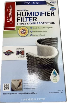 NEW In Box Sunbeam Holmes SFU003 Coolmist Humidifier Universal Filter, 1 Filter - Image 1 of 4