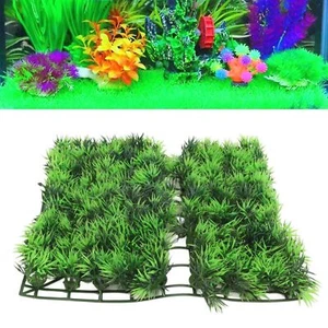 Aquarium Grass Mat Artificial Plastic Green Lawn Decoration for Fish Tank Turtle - Picture 1 of 12