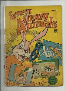 FAWCETT'S FUNNY ANIMALS#46 1947  GOLDEN AGE HOPPY CAPTAIN MARVEL BUNNY  SOLID GD - Picture 1 of 2
