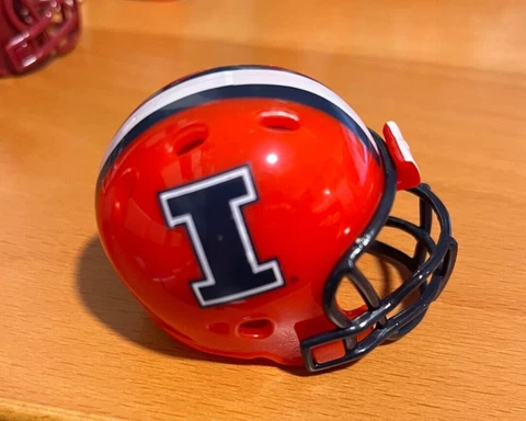 Riddell pocket pro football helmet Illinois Fighting Illini REVOLUTION blue I Cover