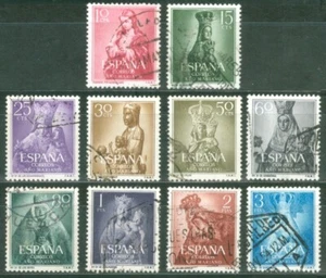 ESPAÑA - AÑO 1954 - EDIFIL 1132/1141 - AÑO MARIANO - USADOS - Imagen 1 de 1