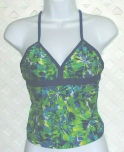 Speedo Girls Swimsuit Tankini Floral Design Racerback Top Size 16 - Picture 1 of 2