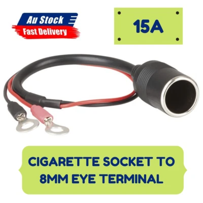 Handy Lead 15A Lighter Socket to 8mm Eye Terminal - image 1 of 2